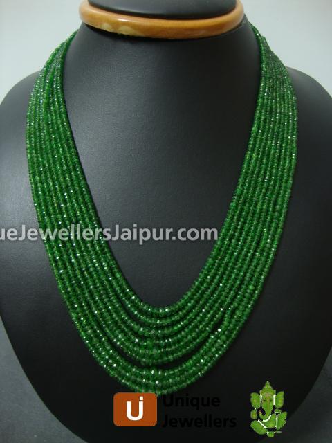 Tsavorite Faceted Roundelle Beads